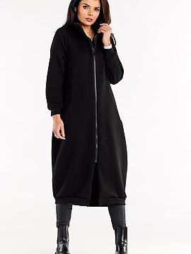 Mikina Infinite You  Dlhá mikina na zips s dlhými rukávmi a vysokým golierom. Mikina má vrecká s príklopkou. Mikina má v páse tunel so šnúrkou na stia