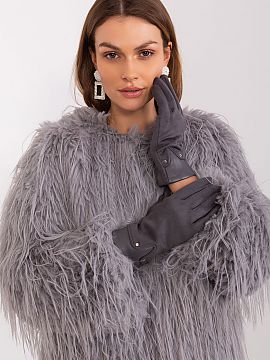 Rukavice AT  Elegantné dámske rukavice vyrobené z kombinácie dvoch rôznych materiálov. Palec a ukazovák s vyšívaným kvetom, ktorý vám umožn