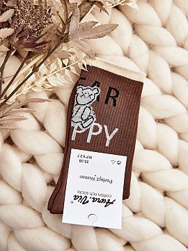 Ponožky Step in style  Dámske členkové ponožky sú ideálne na chladnejšie dni. Sú vyrobené prevažne z bavlny. Zdobené medvedíkom a nápisom. Ideálne ak