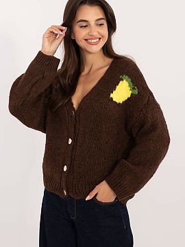 Sveter na rozopínanie Italy Moda  Dámsky ležérny sveter ideálny na každodenné príležitosti. Má originálnu potlač umiestnenú na zadnej strane a jemnú malú potla�