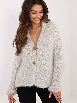 Sveter na rozopínanie Och Bella  Dámsky sveter z mäkkej a na dotyk príjemnej zmesi polyamidu a akrylu, ktorá poskytuje pohodlie. Materiál je trvanlivý a odolný voči 