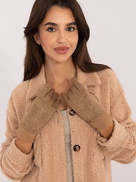 Rukavice AT  Rukavice z hladkej rebrovanej tkaniny, ktorá zahreje a dodá štýlový vzhľad počas chladnejších dní. Sú zakončené elastickým lem