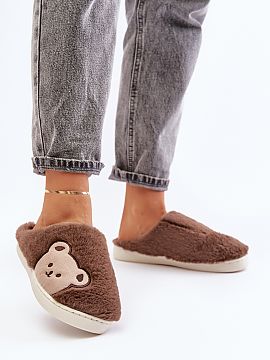 Papuče Step in style  Mačacie, teplé damské papuče s roztomilým motívom medveda sú skvelou voľbou na chladné večery. Vyrobené z mäkkého, útulného m