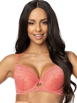 Push-up Mat  Fenomenálny model Maddie v koralovej a námorníckej modrej farbe. Zameraný na milovníčky klasickej, ale podmanivej spodnej bielizne. Pu