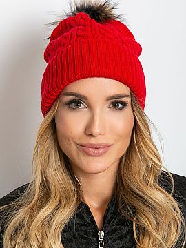 Čiapka AT  Čiapka so širokým lemovaním a chumáčikom.