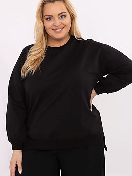 Mikina Relevance  Dámska blúza plus size v štýle casual je skvelou voľbou pre ženy, ktoré ocenia pohodlie a moderný minimalizmus. Vyrobená z mäkkej,