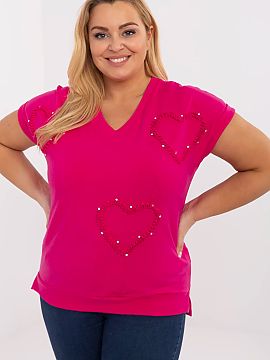 halenka plus size Relevance  Dámska blúzka plus size v štýle casual je ideálnou voľbou na každý deň, ale aj do práce. Vyrobená z príjemnej na dotyk bavlny s 