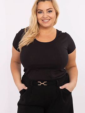 T-shirt plus size Relevance  Dámske tričko veľkosti plus vo casual štýle je nadčasovým prvkom šatníka, ktorý spája pohodlie s jednoduchosťou. Vyrobené z vys