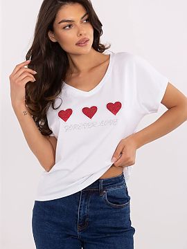 Tričko Factory Price  Dámsky tričko v štýle casual je pohodlnou a štýlovou ponukou na každodenné výlety. Vyrobené z mäkkej bavlny s prídavkom elastanu