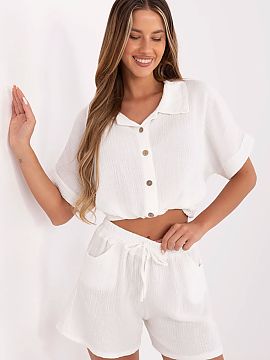 Boxerky Italy Moda  Mušlinové dámske šortky sú ideálnou voľbou pre každodenné letné outfit v ležérnom štýle. Vyrobené z ľahkej a vzdušnej bavln