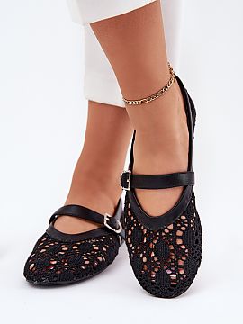 Baleríny Step in style  Baleríny s perforovaným vrchným dielom pre ženy sú štýlovou ponukou na každý deň. Na strednej časti nohy sa nachádza nastaviteľ