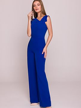 Overal Stylove  Moderný overal vyrobený z hladkej, ľahko elastické látky s saténovým dokončením, ktoré mu dodáva jemný lesk a eleganciu. Model b