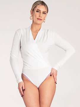 Body Figl  Elegantné body s dlhým rukávom a záberovým výstrihom. Vyrobené z elastického materiálu, ideálne sa prispôsobuje postave.
