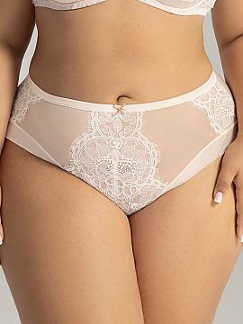 Bedrové nohavičky Ava  Vyššie figy s ozdobným chrbtom a koronkovými detailmi sú spojením ženskej elegancie s pohodlnosťou na každý deň. Model s zabudova