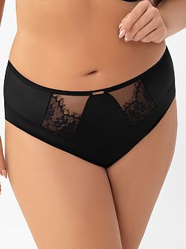 Bedrové nohavičky Gorsenia Lingerie  Štýlové figy s vyšším pásom, ktoré kombinujú pohodlie nosenia so subtilnou ženskosťou. Zabudované boky a hladký zadok zabezpeč