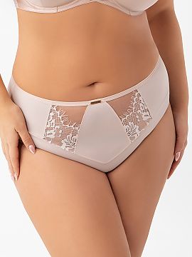 Bedrové nohavičky Gorsenia Lingerie  Štýlové nohavičky s vyšším pásom, ktoré kombinujú pohodlnosť nosenia so subtilnou ženskosťou. Zabudované bočnice a hladký ch