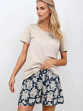 Pyžamo Momenti Per Me  Dámska pyžama s certifikátom OEKO-TEX Standard 100, vyrobená z prírodných, hypoalergénnych materiálov, ktoré zabezpečujú pohodlie