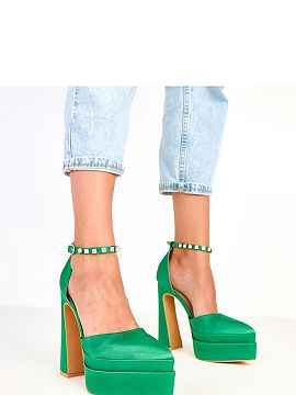 Lodičky na podpätku Solea  Elegantné dámske lodičky vyrobené z jemnej saténovej látky, ktoré očarujú štýlom a výnimočným spracovaním. Štíhla špičat�