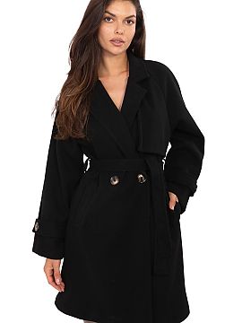 Kabát Rue Paris  Dámsky prechodný kabát je elegantnou a praktickou voľbou v štýle casual, ideálny na každodenné výlety, do práce a na jarné a jes