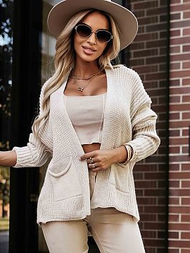 Kardigán Numoco  Univerzálny kardigán značky Numoco Basic v elegantnom, béžovom odtieni. Vyrobený z príjemnej na dotyk pletenej látky, krásne padne 