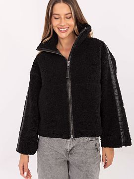 Bunda Sublevel  Bunda pre dámy s umelým kožušinovým lemom v štýle casual, ideálna na každodenné, prechodné outfitovanie v jesennom/zimnom/jarnom 