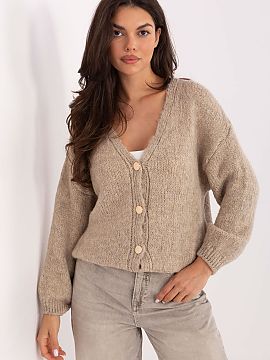 rozopínací sveter Rue Paris  Dámsky sveter v štýle casual je klasickou ponukou na každý deň a do práce. Vyrobený z kombinácie akrylu, vlny, viskózy a polyamidu