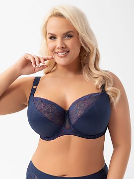 soft Gorsenia Lingerie  Podprsenka s mäkkým materiálom v elegantnom čipkovom prevedení, navrhnutá špeciálne pre väčšie prsia. Vďaka spodným a bočným 