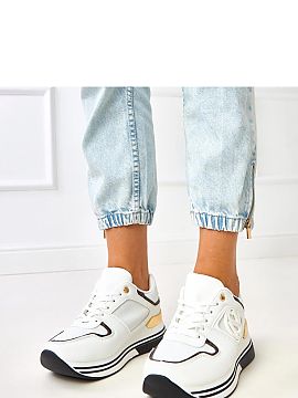 Športová obuv Solea  Moderné športové topánky s nízkym strihom vyrobené z odolnej ekologickej kože. Klasický, okrúhly špičiak a zapínanie na šnúrky