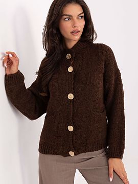 rozopínací sveter Italy Moda  Elegantný dámsky sveter s klasickým strihom, ideálny na každý deň aj do práce. Vyrobený z vysoko kvalitnej zmesi polyakrylu, polyam