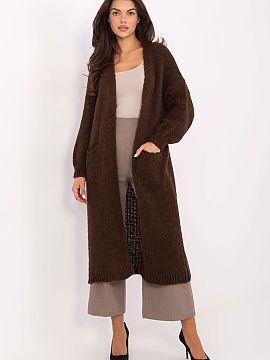 Kardigan Italy Moda  Dlhý dámsky kardigán v štýle casual, ideálny na každý deň aj do práce. Vyrobený z mäkkej a príjemnej na dotyk zmesi polyakrylu,