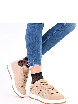 Športová obuv Solea  Dámske športové topánky s moderným, casualovým charakterom vyrobené z ekologickej semišovej kože. Model so šnurovaním a ozdobným