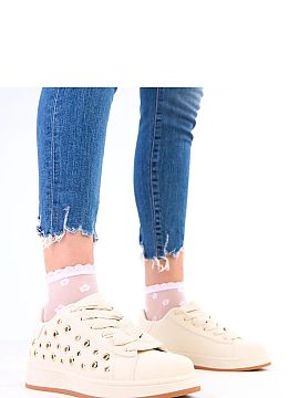 Športová obuv Solea  Dámske športové topánky s módny, casual charakter, vyrobené z ekologickej semišovej kože. Model s ozdobnými nitmi a šnurovaním vy