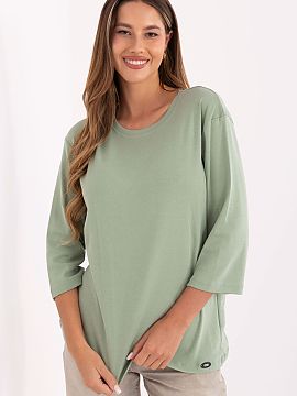 Blúzka Relevance  Bežný dámsky top s hladkým vzorom je univerzálnou ponukou pre každodenné outfit. Vyrobený z príjemného na dotyk materiálu, poskyt
