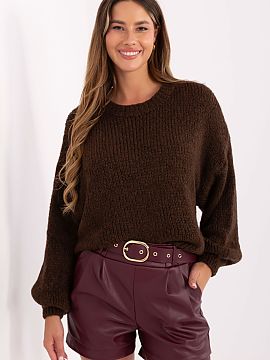 sweter Italy Moda  Štýlový dámsky sveter s casual charakterom je ideálnou voľbou na každý deň. Vyrobený z mäkkej zmesi akrylu, vlny, viskózy a poly