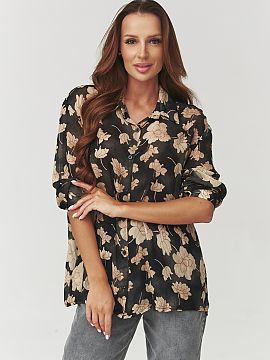 tričko s dlhým rukávom Makadamia  Ak milujete klasiku s nádychom romantiky, táto kvetovaná košeľa bude vaším novým obľúbencom. Vzdušný, mierne voľnejší strih a