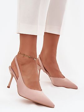 Ihličky Step in style  Štýlové dámske špilky vyrobené z vysoko kvalitného textilného materiálu sú kvintesenciou ženskej elegancie. Model s odkrytou pät