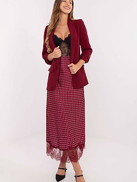 spódnica Rue Paris  Štýlová a ženská sukňa s midi dĺžkou, vyrobená z príjemného na dotyk materiálu, polyesteru s prídavkom elastanu, ktorý zabezpe