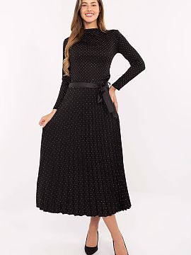 spódnica Rue Paris  Elegantná a ženská plisovaná sukňa s midi dĺžkou, vyrobená z vysoko kvalitnej viskózy s prídavkom elastanu, ktorá zaručuje ľahk