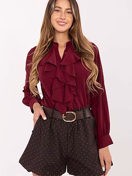 šorty Rue Paris  Štýlové dámske materiálové šortky s elegantným strihom, vyrobené z vysoko kvalitnej viskózy s prídavkom elastanu, ktorý zaisťuj