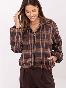 Bunda Rue Paris  Štýlová dámska bunda s casual charakterom, kombinujúca dva módné motívy zvierací vzor a kocky. Vyrobená z vysokokvalitnej zmesi po