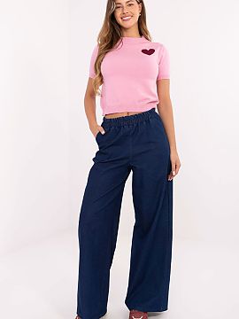 Džiny Italy Moda  Pohodlné a trendy dámske džínsy wide leg s voľným, casualovým strihom, ideálne na každodenné outfit. Vyrobené z vysokokvalitnej z