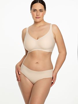 soft Julimex  Pohodlný základný podprsenka vyrobený z hladkej, elastický látky vysokej kvality, ktorá sa dokonale prispôsobuje telu. Bez kostíc, 