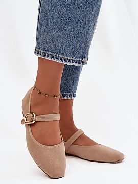 Balerinki Step in style  Baleríny pre ženy vyrobené z mäkkej ekologickej zamatovej látky. Model s nízkym opätkom zaručuje pohodlie počas celého dňa a jemn