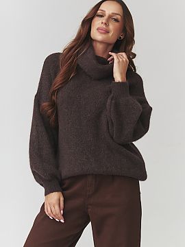 golf Makadamia  Štýlový oversized golier pre dámy je ideálnou voľbou na chladnejšie dni. Vyrobený z mäkkej, príjemnej na dotyk pleteniny, poskytuj