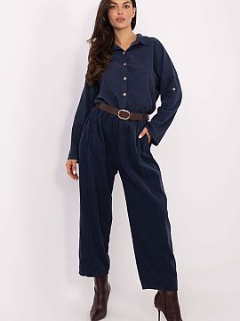 dámske nohavice Italy Moda  Pohodlné a štýlové dámske nohavice s voľným strihom, ideálne na každý deň. Vyrobené z mäkkého polyesteru, zabezpečujú pohodl