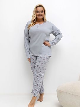 Pyžamo Plus Size Forever Pink  Pyžamo pre ženy plus size je pohodlná, dvojdielna súprava, ktorá kombinuje pohodlie so subtilnou, ženskou estetikou. Súprava obsahuje