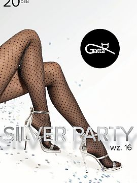 Pančuchové nohavice Gatta  Pančuchy 20 DEN vyrobené z lesklého pleteného materiálu, ktorý dodáva nohám elegantný a jemný lesk. Model má decentný, jemný vz
