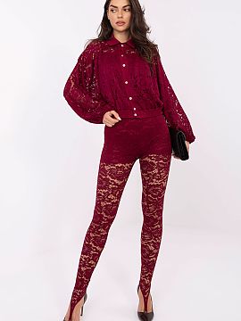 dlhé legíny Italy Moda  Elegantné legíny z ažúrovej čipky sú výnimočným modelom, ktorý sa hodí na každý deň, na večierok alebo na špeciálne príle�