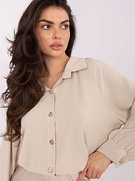 tričko s dlhým rukávom Factory Price  Klasická dámska košeľa v elegantnom štýle je ideálnou voľbou na každý deň, do práce a na spoločenské príležitosti. Jej hladk