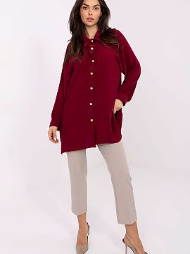 tričko s dlhým rukávom Factory Price  Klasická dámska blúzka v elegantnom štýle je ideálnou voľbou na každý deň, do práce aj na špeciálne príležitosti. Jej hladký